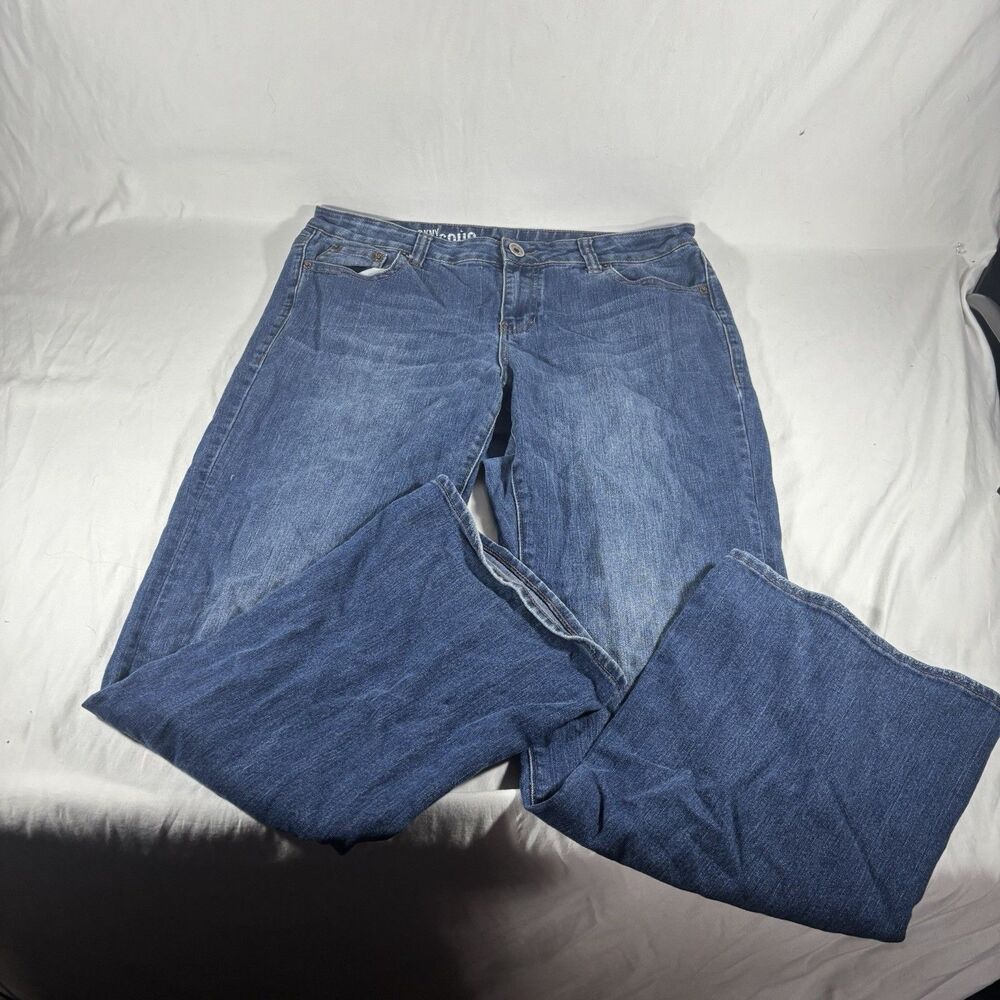DKNY Jeans Womens Medium Wash Straight Jeans 16R